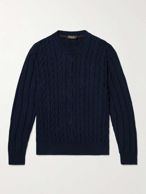 Loro Piana Slim-Fit Cable-Knit Cotton Sweater