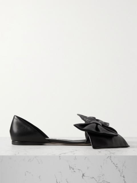 Loewe Toy bow-detailed leather slides Black