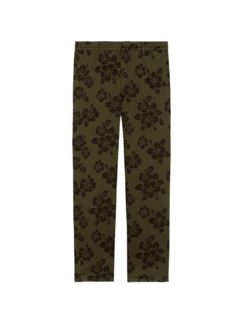 Aspesi hibiscus-print trousers