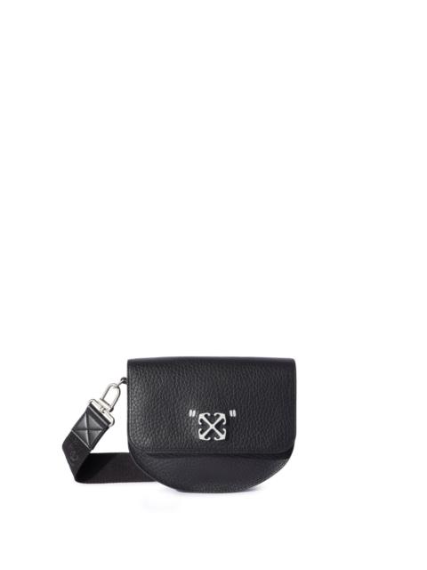 Off-White Black Jitney Quote Round Shoulder Bag