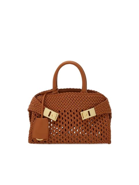 FERRAGAMO XS woven hug tote bag