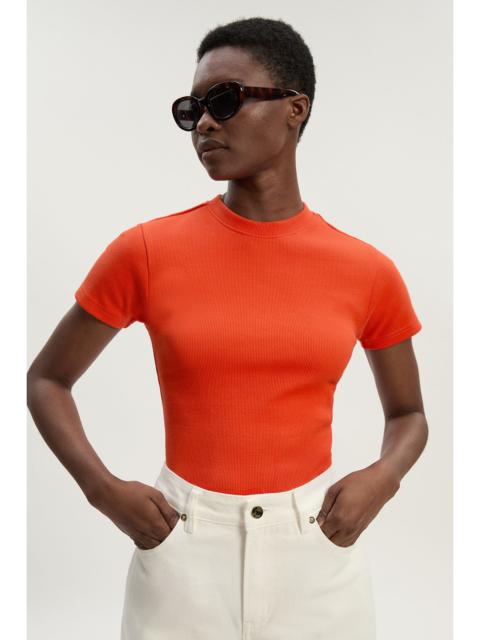 KAREN MILLEN Compact Jersey Ribbed T-Shirt