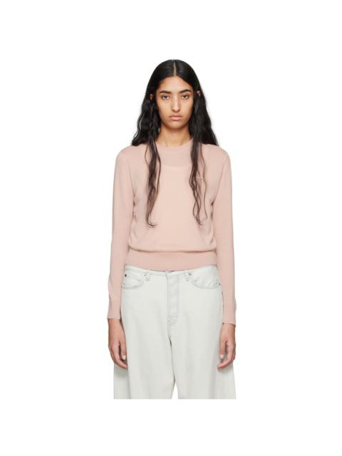 Maison Kitsuné Pink Baby Fox Patch Sweater