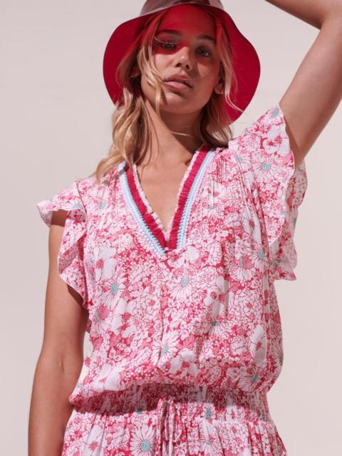 Poupette St Barth Short Jumpsuit Sasha - Pink Mid 70'S Garden