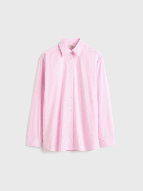 TOTEME Classic tumbled striped shirt white/bloom