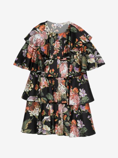 VIVETTA ruffled floral-print mini dress