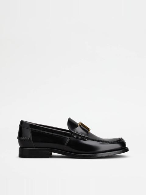 Tod's T TIMELESS LOAFERS IN LEATHER - BLACK