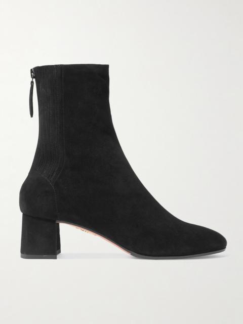 AQUAZZURA Saint Honoré 50 Suede Sock Boots