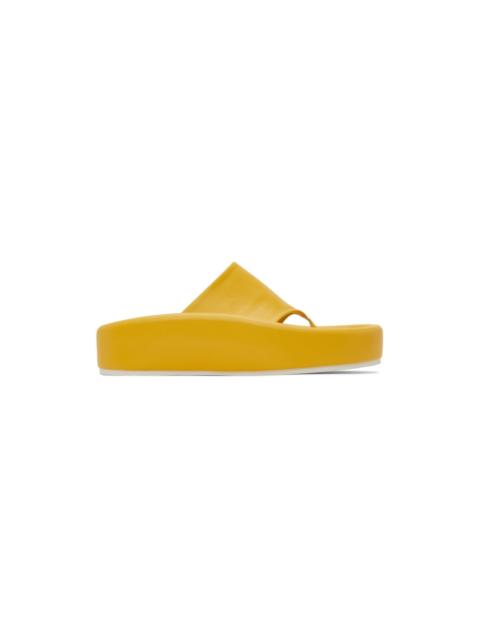 MM6 Maison Margiela Yellow Wedge Sandals