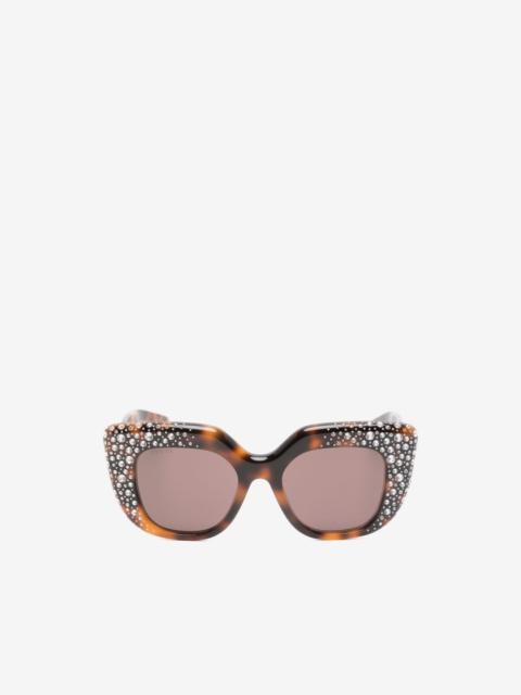 GUCCI crystal-embellished square-frame sunglasses