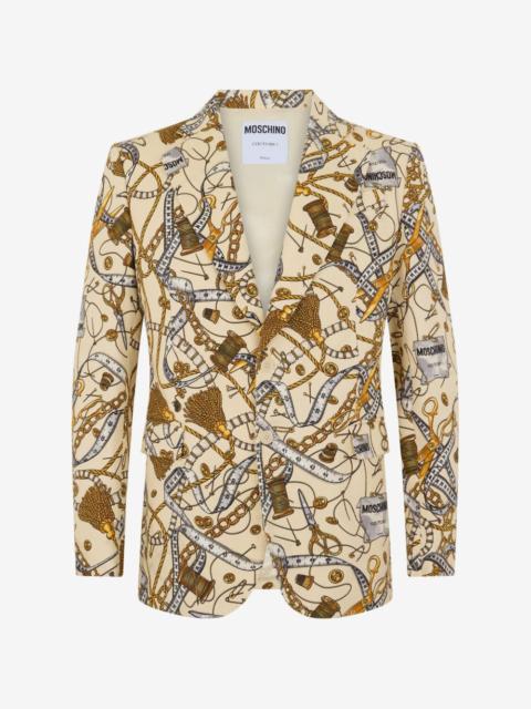 Moschino single-breasted printed blazer