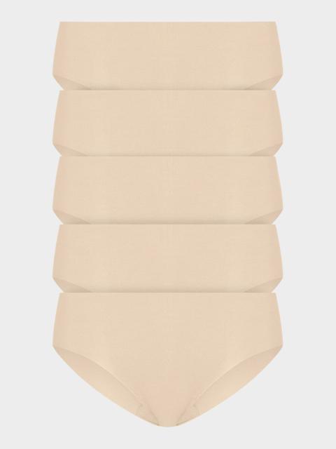 commando Classic Low-Rise Microfiber Bikini Briefs, Pack of 5