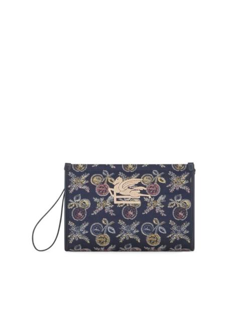 Etro logo-embroidered jacquard beauty case