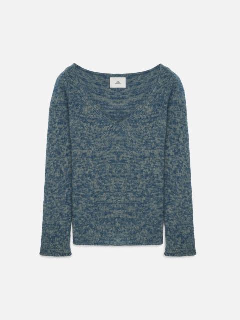 The Elder Statesman OFF SHOULDER V-NECK
