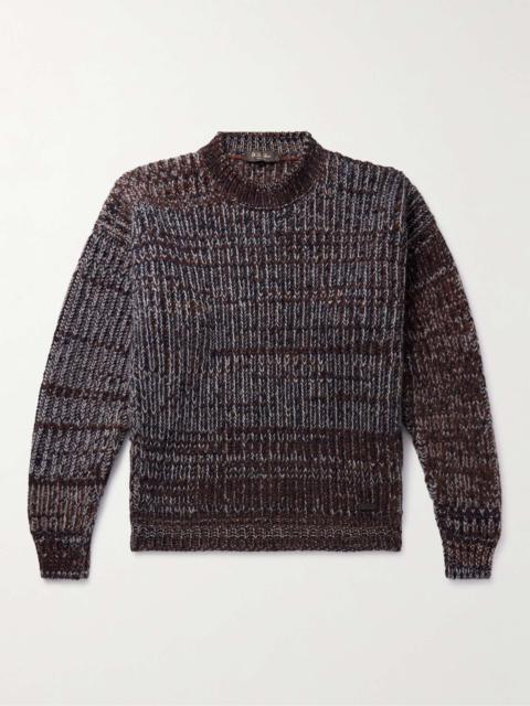 Loro Piana Ribbed Cashmere and Mohair-Blend Sweater