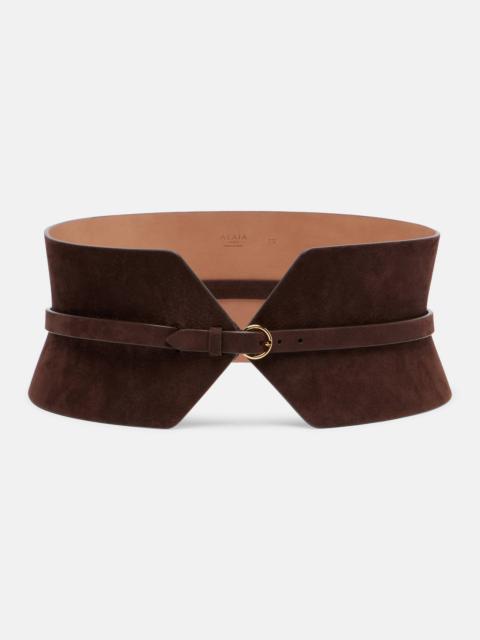 Alaïa Suede corset belt