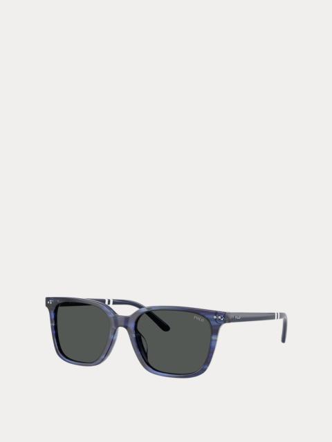 Polo Ralph Lauren Rugby-Stripe Square Sunglasses