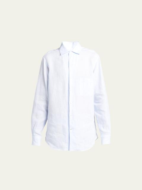 Loro Piana Men's Andrew Long-Sleeve Linen Shirt
