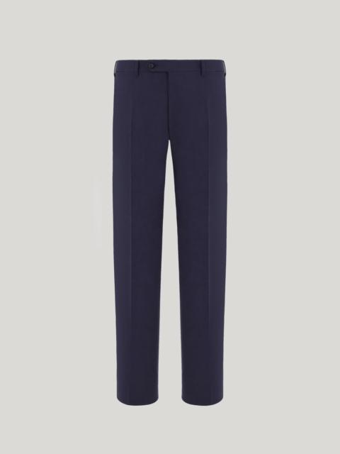 Canali BLUE CANALI TRAVEL WOOL CANVAS REGULAR-FIT PANTS