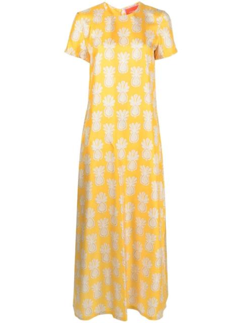 La DoubleJ Swing graphic-print silk dress