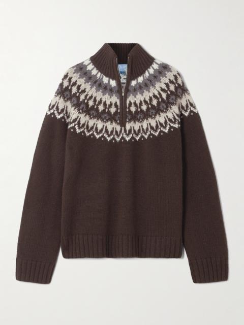 arch4 Fair Isle Cashmere Half-zip Sweater