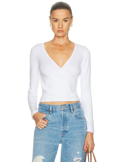 DONNI. The Baby Rib Criss Cross Long Sleeve Tee