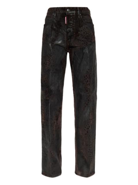 DSQUARED2 animal-print cotton trousers