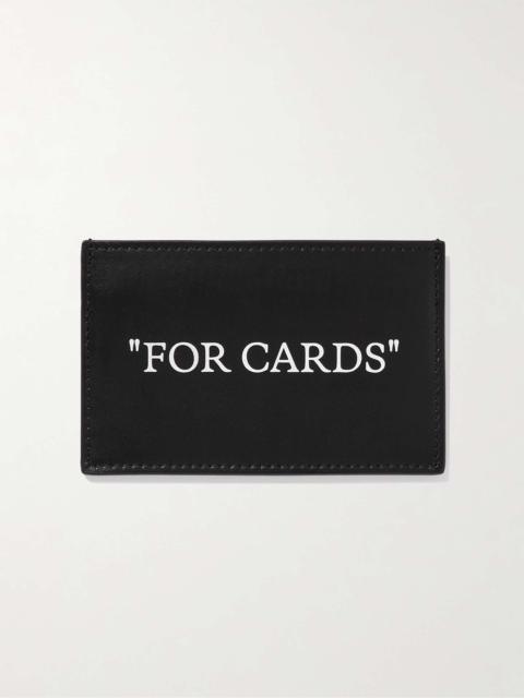 Off-White Bookish Printed Leather Cardholder