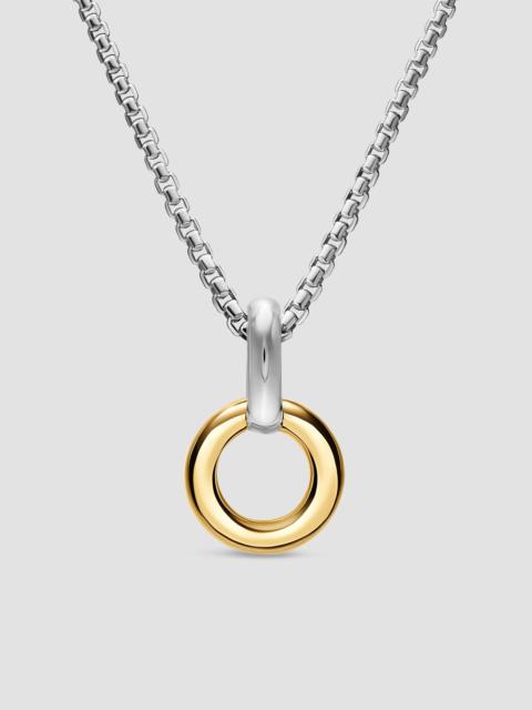 DAVID YURMAN Women's Amulet Holder in Sterling Silver with 14K Yellow Gold, 20.3MM - Silver