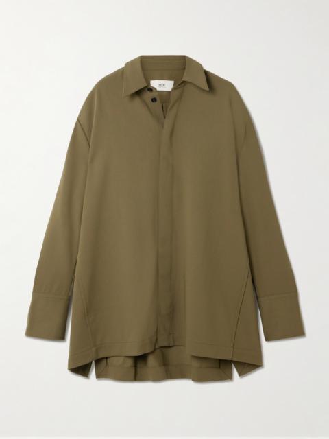 AMI Paris Oversized Wool-crepe Shirt