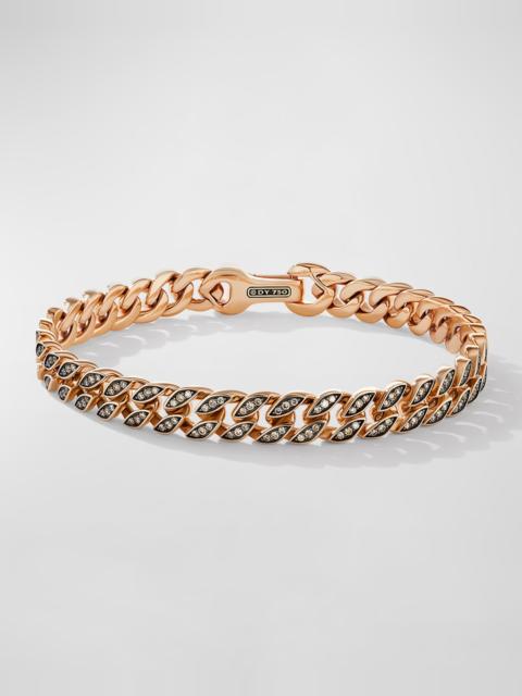 DAVID YURMAN Men's 8mm Curb Chain Bracelet in 18k Rose Gold