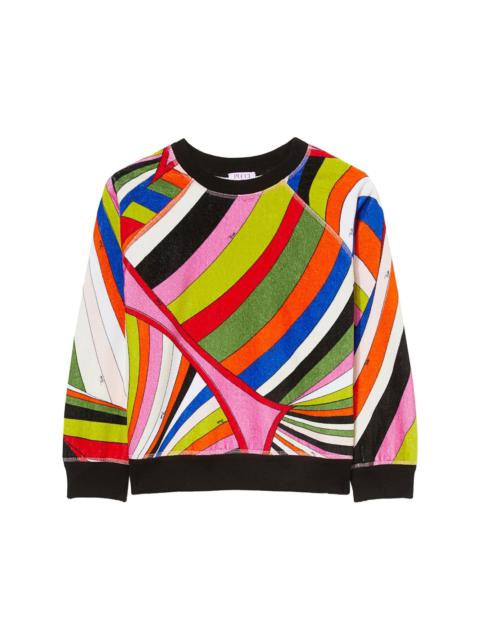 Iride-print cotton sweatshirt