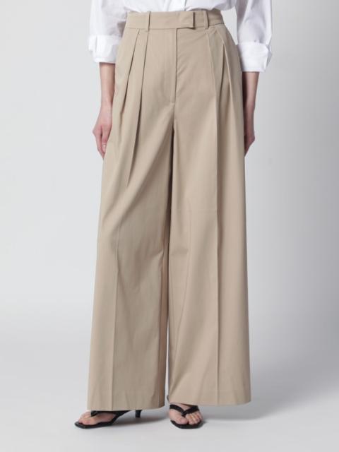 Beige Lou trousers with pleats