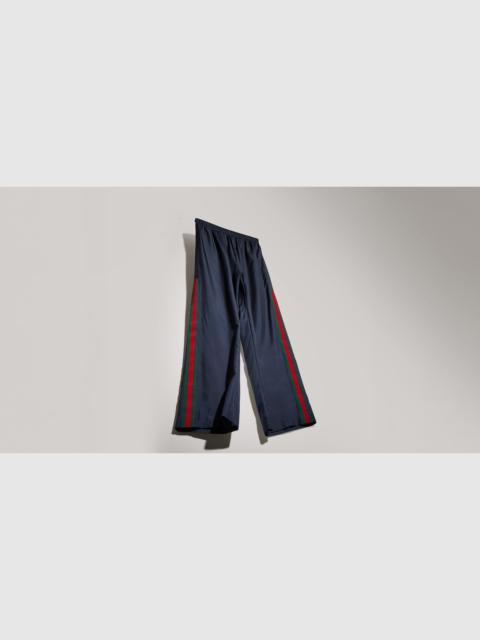 GUCCI Technical silk poplin pants with Web