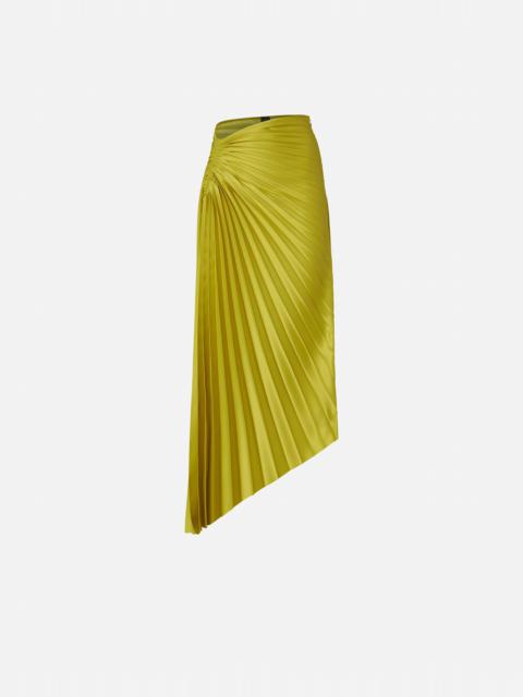 PINKO PLEATED SKIRT WITH ASYMMETRIC HEM