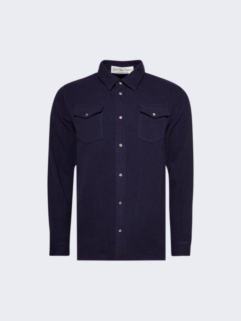 God’s True Cashmere Midnight Sea Solid Cashmere Shirt Rose Quartz