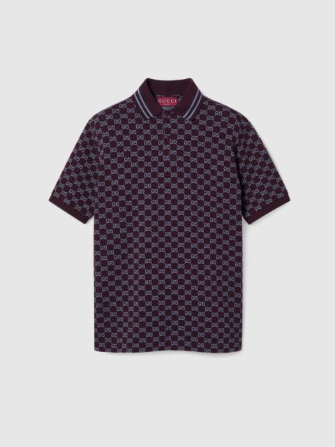 GUCCI GG cotton piquet jacquard polo shirt