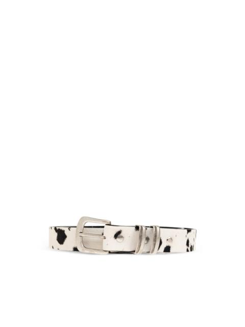 REPRESENT cow print buckle belt