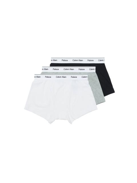 PALACE CK1 PALACE TRUNKS 3PK CLASSIC WHITE / LIGHT GREY HEATHER / BLACK