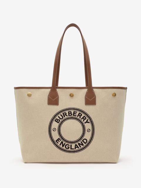Burberry Medium Logo Graphic Canvas Tote