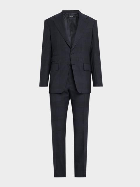 TOM FORD Shelton Plaid Wool Single-Breasted Suit