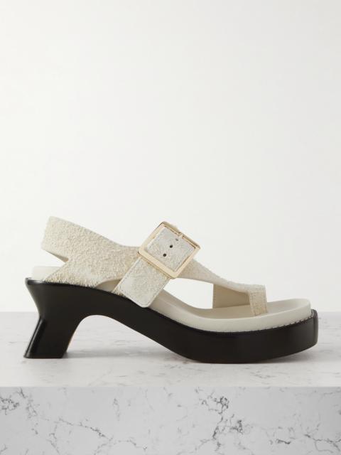 Loewe Ease Brushed-suede Sandals