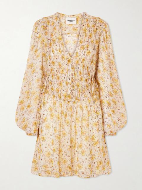 Isabel Marant Étoile Florel Floral-print Crêpe De Chine Mini Dress
