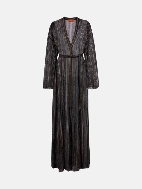 Missoni Chevron lamé cardigan