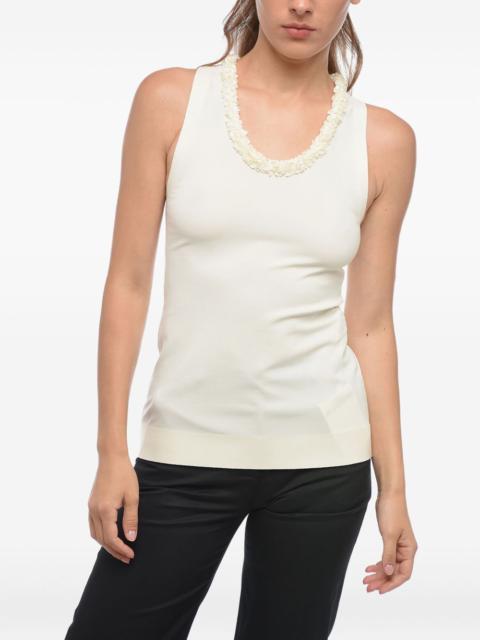 Jil Sander embellished-neckline tank top