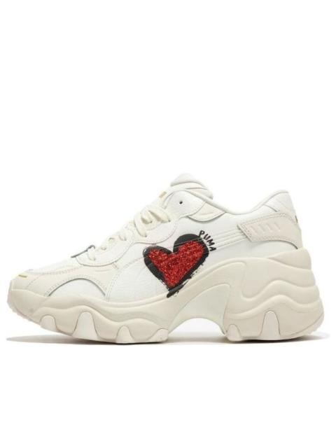 (WMNS) PUMA Pulsar Wedge CN Heart Sneakers 'White Red' 398674-01