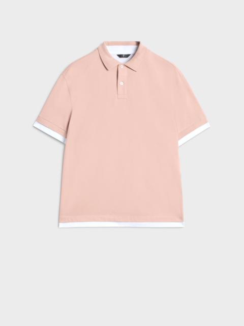 7 For All Mankind DOUBLE LAYER POLO in Rose