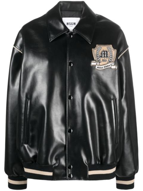 MSGM Lightweight sport nylon double-face padded bomber jacket
