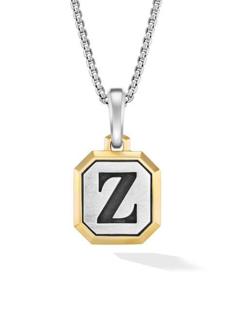 DAVID YURMAN Men's Initial Amulet in Sterling Silver - Z Silver