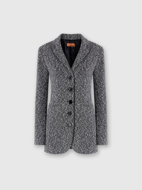 Missoni Long blazer in a mélange cotton blend